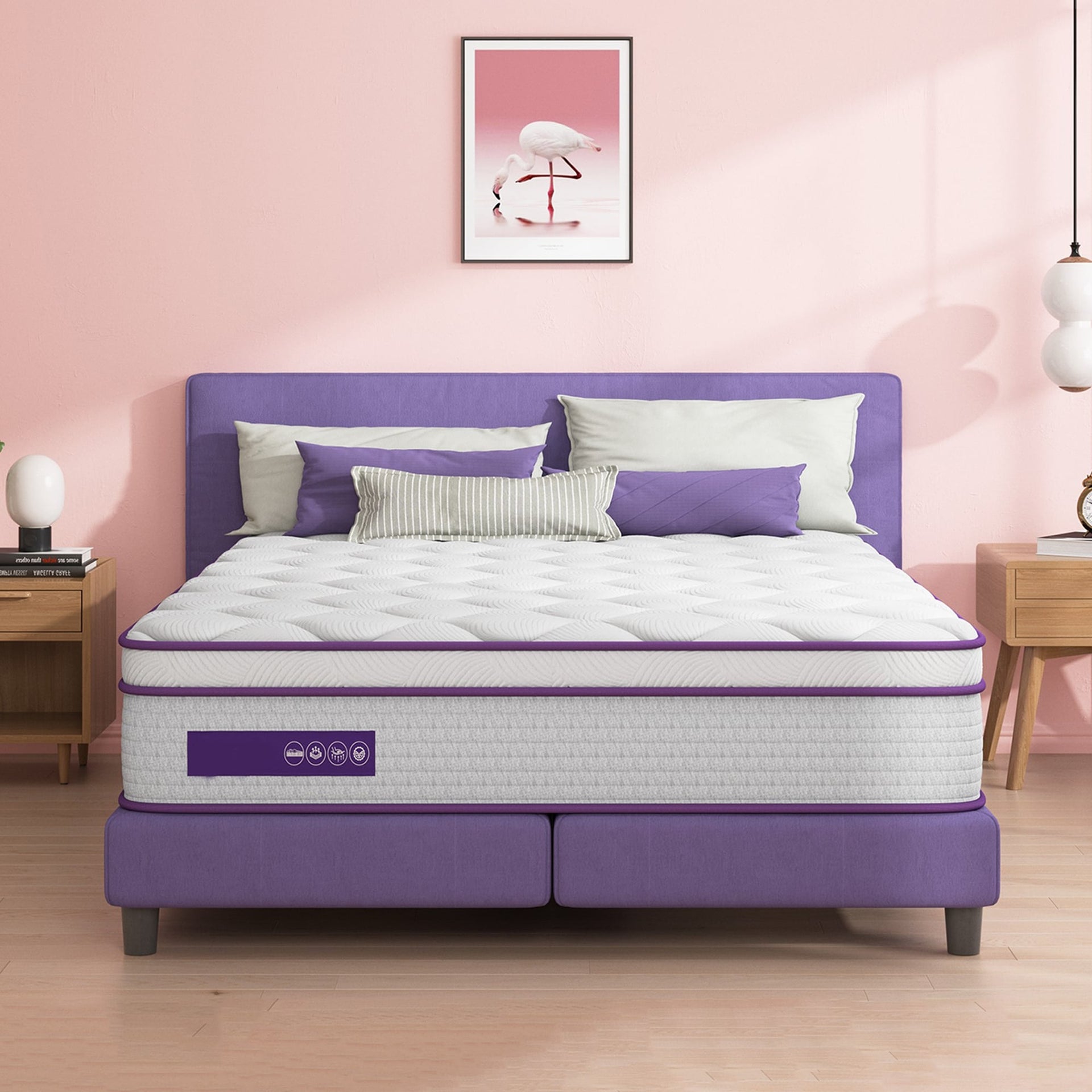 10 Inch Twin/ Full/ Queen Memory Foam Hybrid Mattress,Euro Top Mattress in a Box