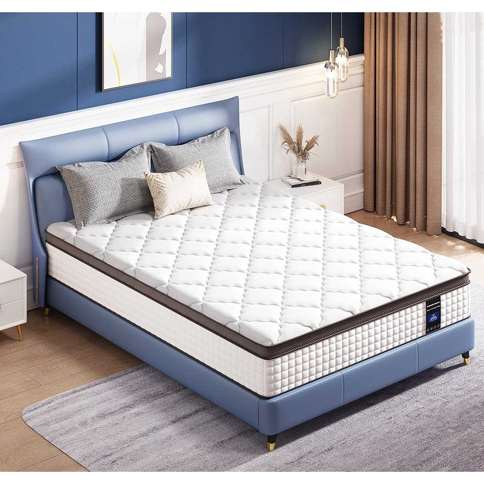 10-Inch Memory Foam and Pocket Springs Premium Mattresses,Eruo Top Mattress