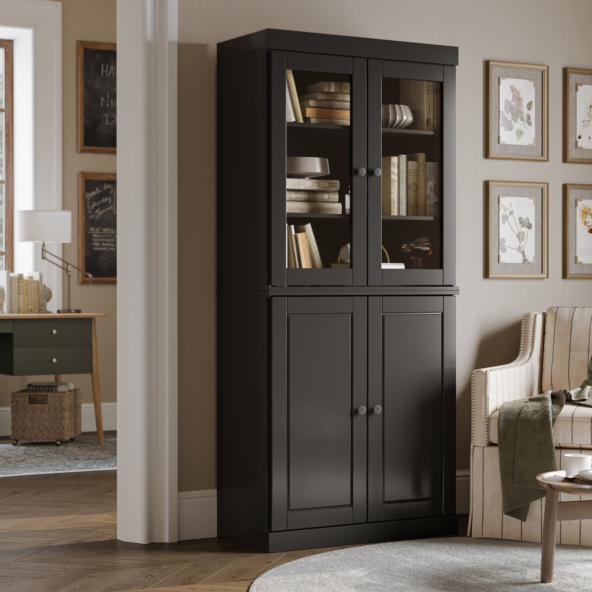 100% Solid Wood 6-Shelf Bookcase with Optional Doors by Palace Imports