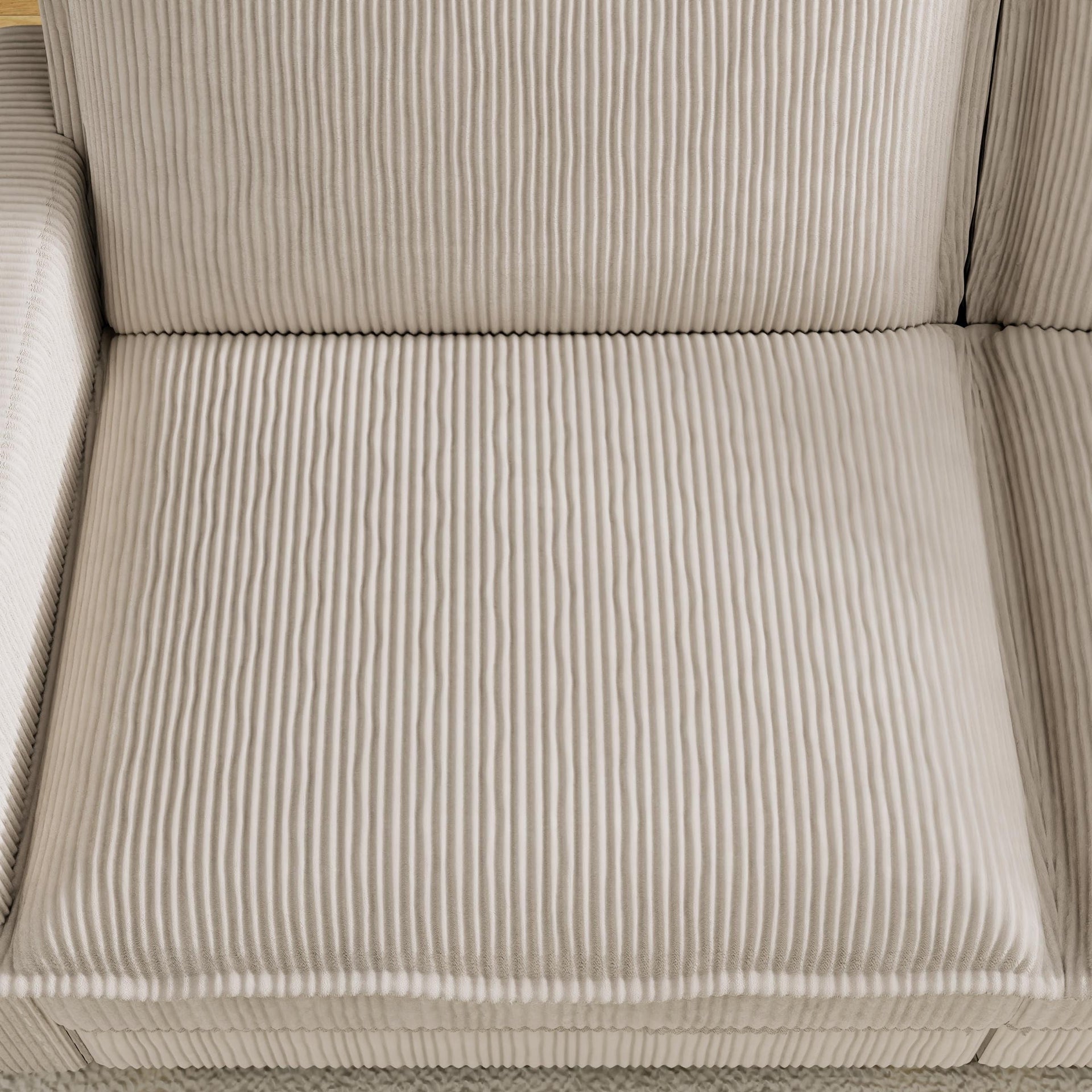 103 Corduroy Modern Classic 4-Seater Sofa - Deep Seat,With 4 Pillow For Living Room