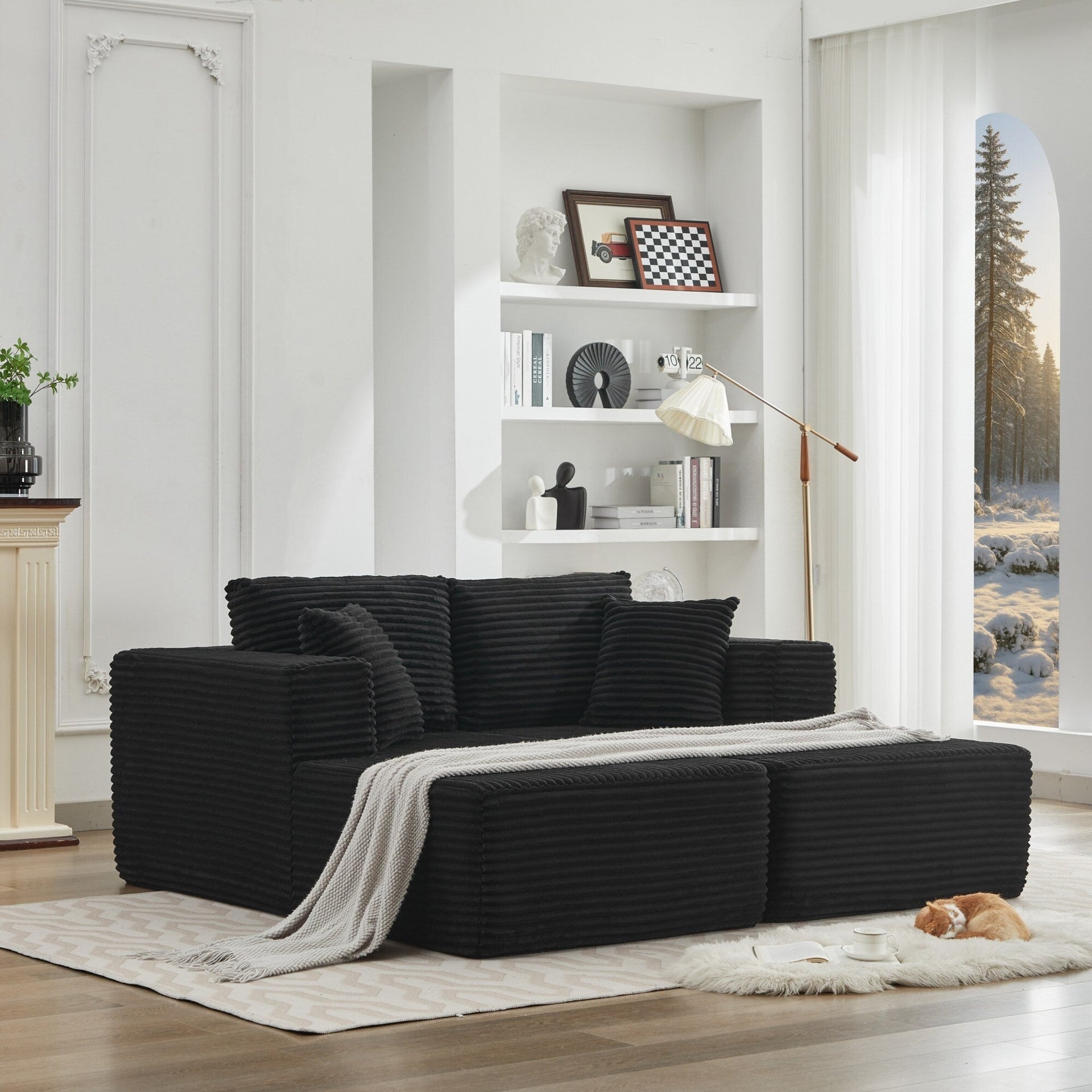 106 Cloud Sectional Couch Double Chaise Lounges,Deep Seat Modern Modular Sofa For Living Room,No Assembly Required