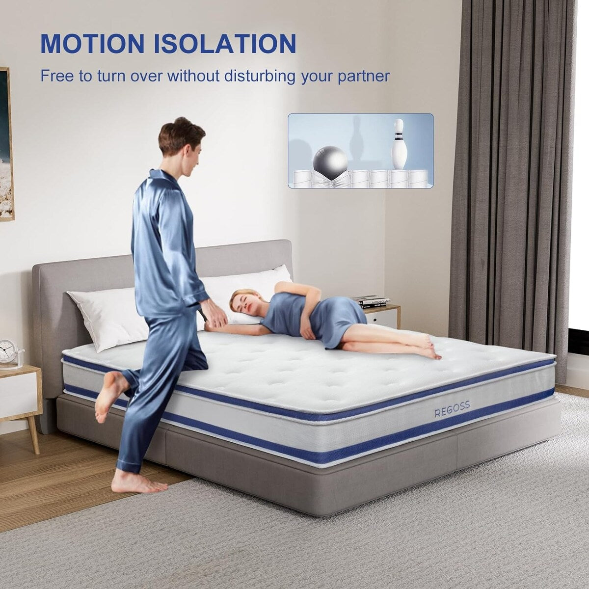 10In Hybrid Mattress Foam Innerspring Full Size Mattress in a Box