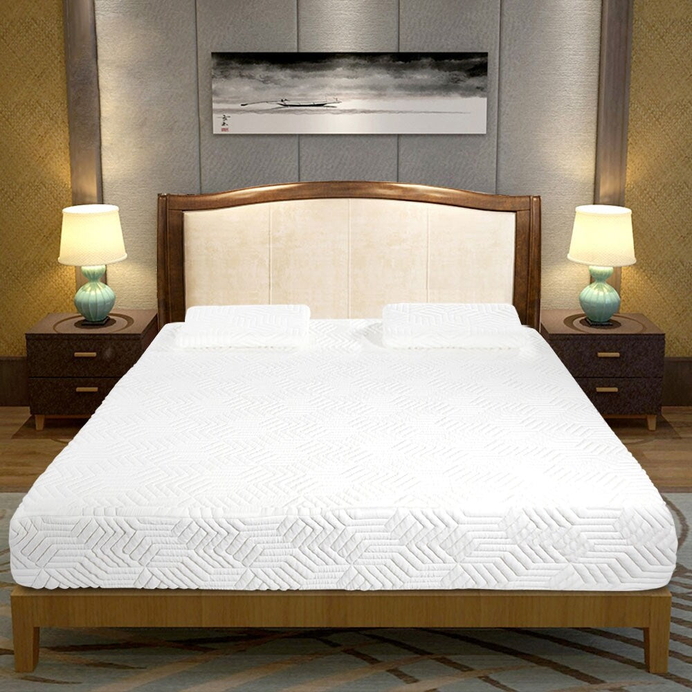 10 White Four-Layer Cool Medium Mattress with 2 Pillows