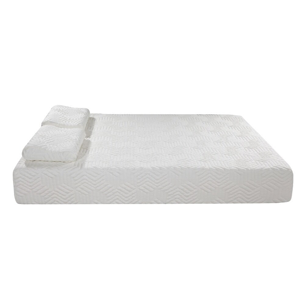10 White Four-Layer Cool Medium Mattress with 2 Pillows