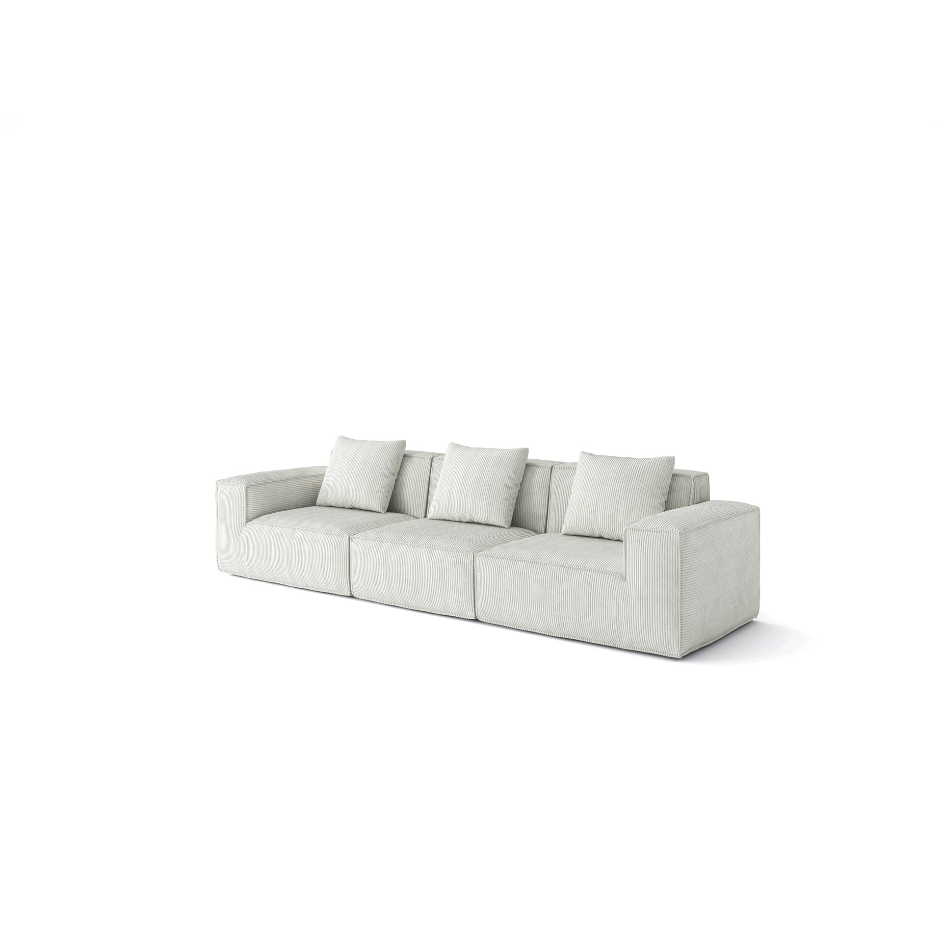 118 Foam 4-Seater Sofa with NASA-Grade High-Density Foam, No-Assembly Design, Plush Reclining Seats