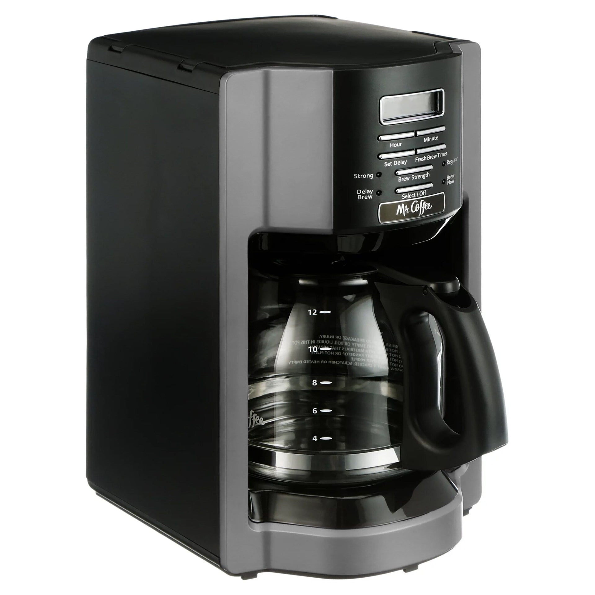 12 Cup Programmable Coffee Maker with Rapid Brew in Silver