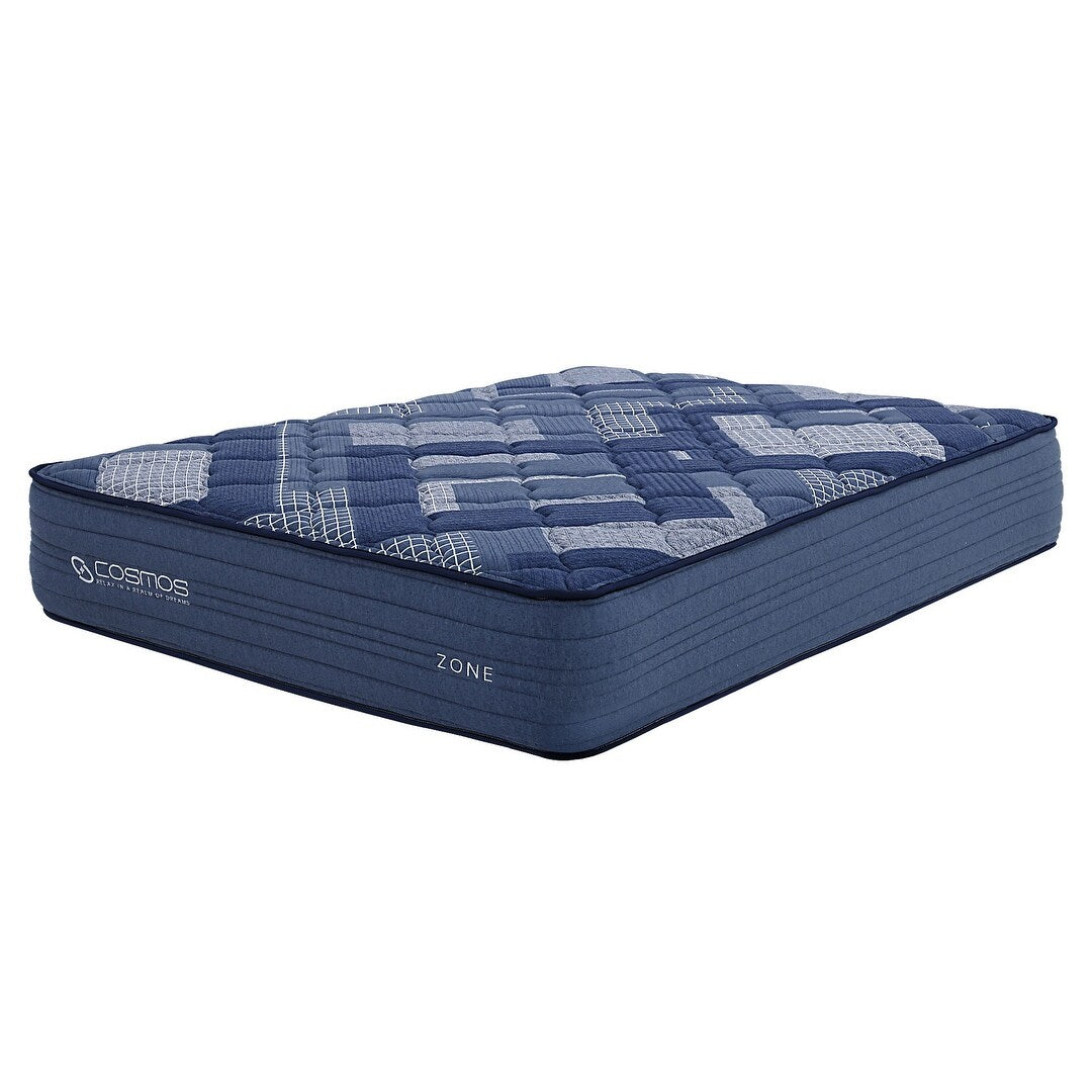 12 Inch King Mattress Pocket Spring Memory Foam Blue Multi in Box