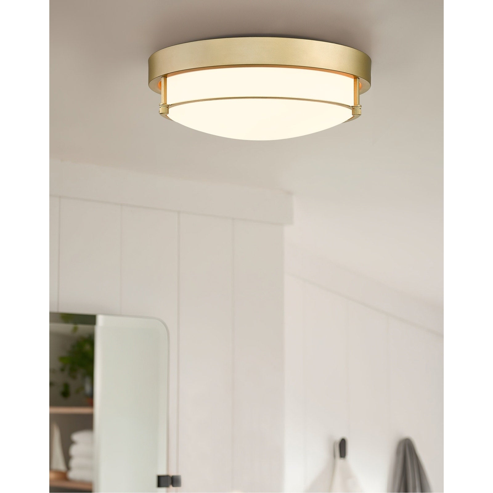 12 Inch 2-Light Flush Mount Light Fixture, Modern Ceiling Light