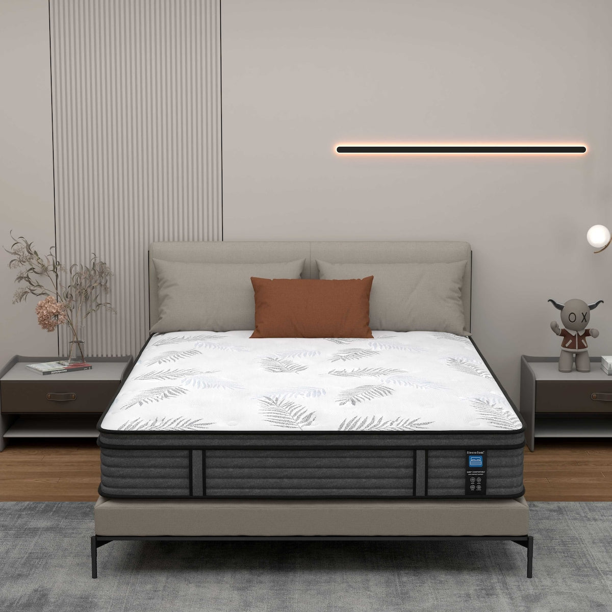 12 inch Firm Euro Top Hybrid Memory Foam Mattress