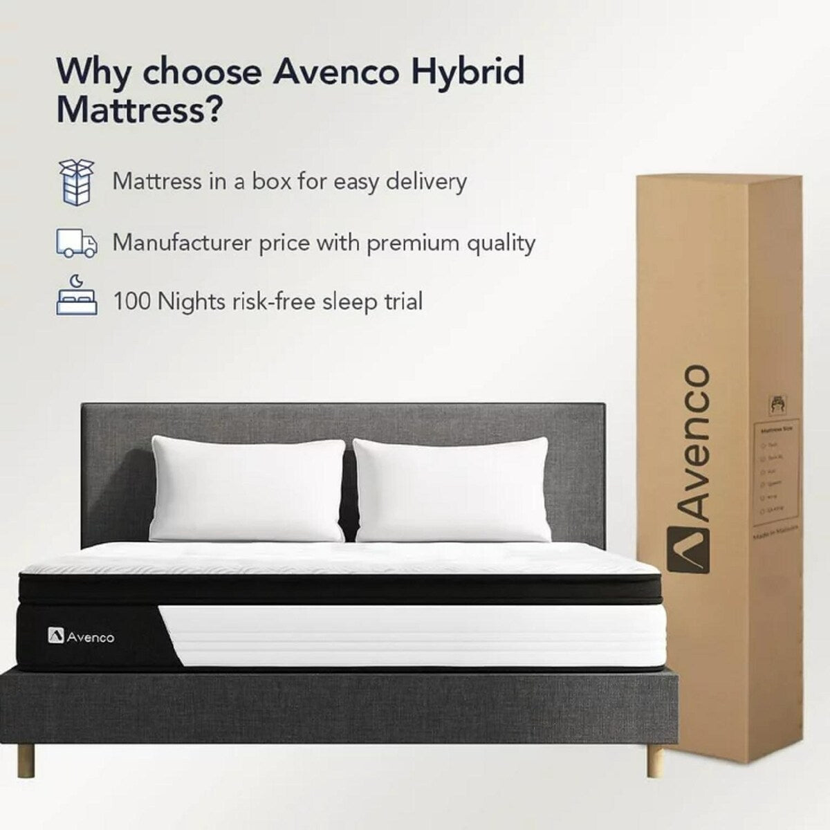 12'' Medium Pillow Top Hybrid Mattress