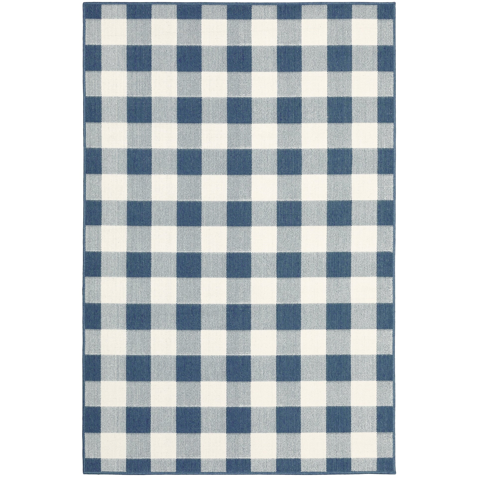 Vista Home Malta Gingham Check Indoor/Outdoor Area Rug