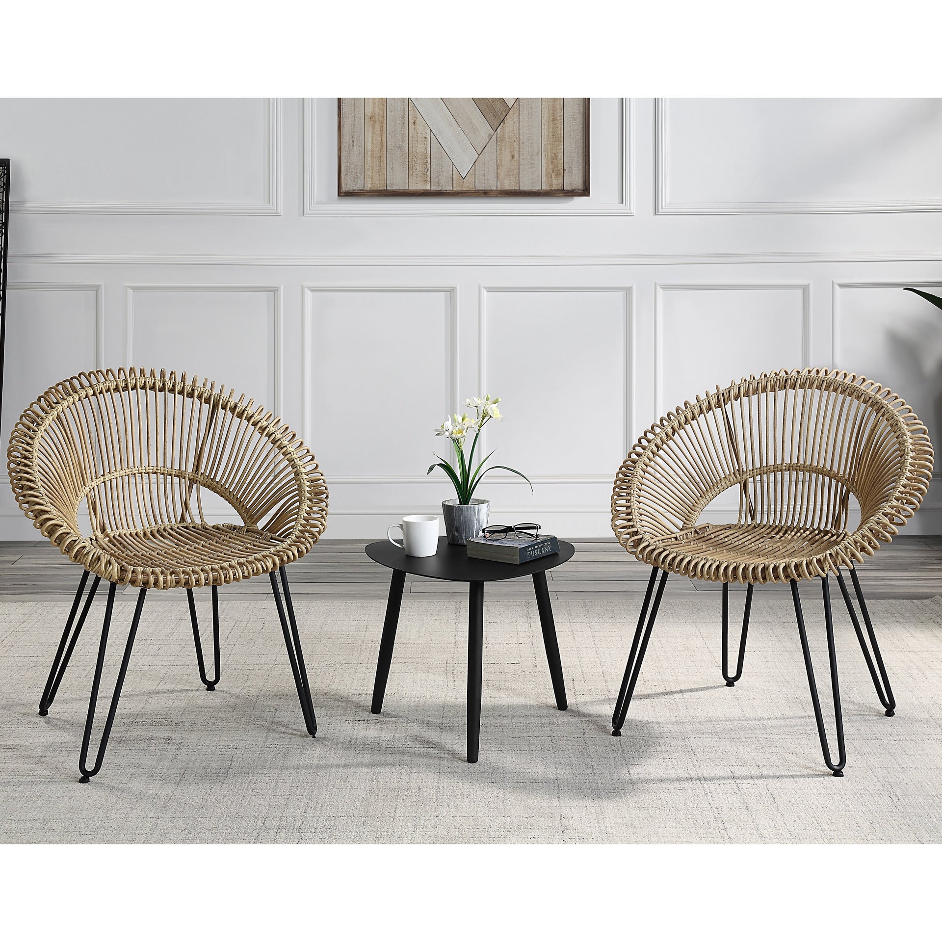 Voit Transitional 3-Piece Aluminum Outdoor Bistro Set by Furniture of America