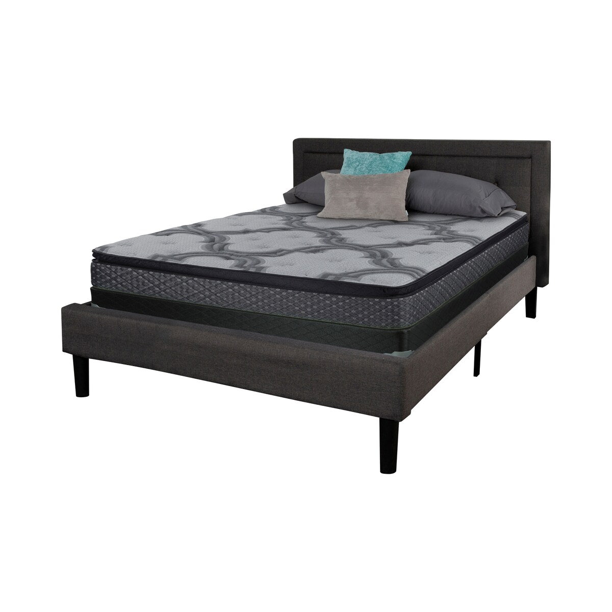 Vonna Grey and Black 15.5 Eastern King Mattress