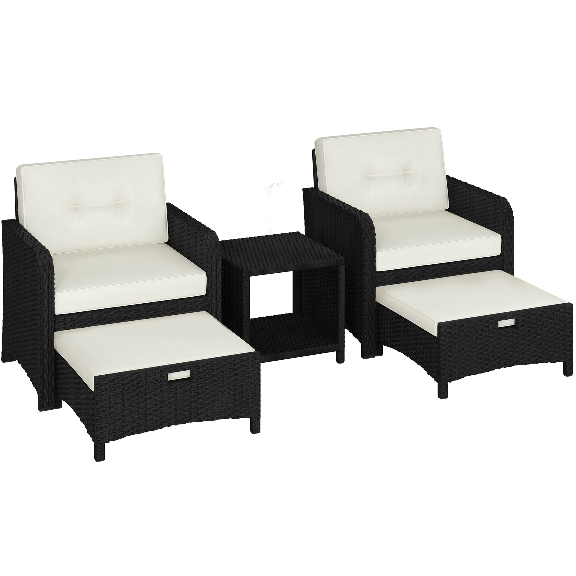 Yaheetech 5-Piece Outdoor Patio Furniture Set with Cushions & Pillows for Backyard, Garden