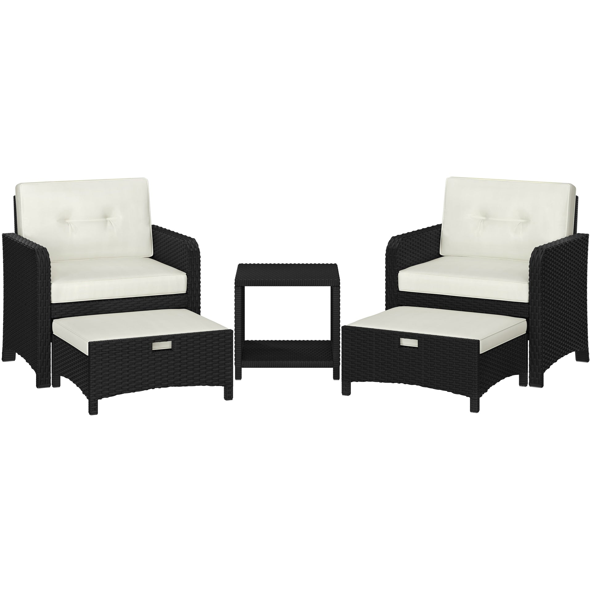 Yaheetech 5-Piece Outdoor Patio Furniture Set with Cushions & Pillows for Backyard, Garden